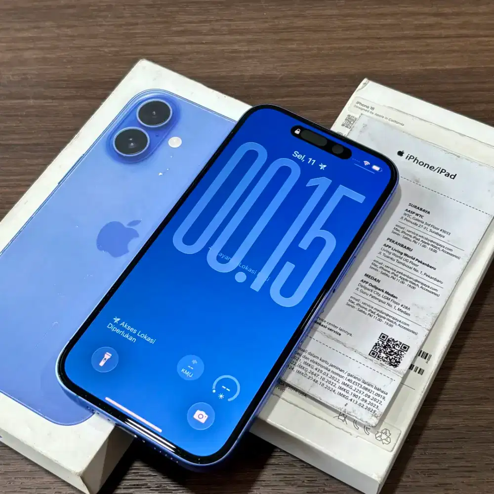 IPhone 16 128GB [ Ultramarine ] Garansi Resmi iBox