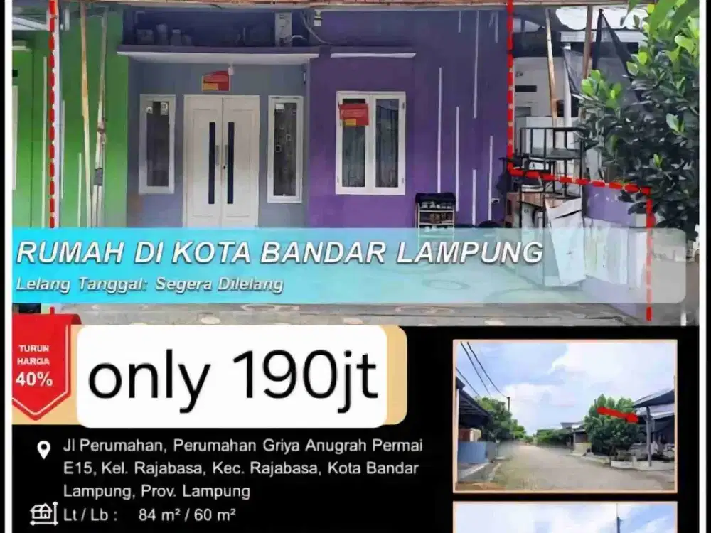 rumah murmer rajabasa bandar lampung