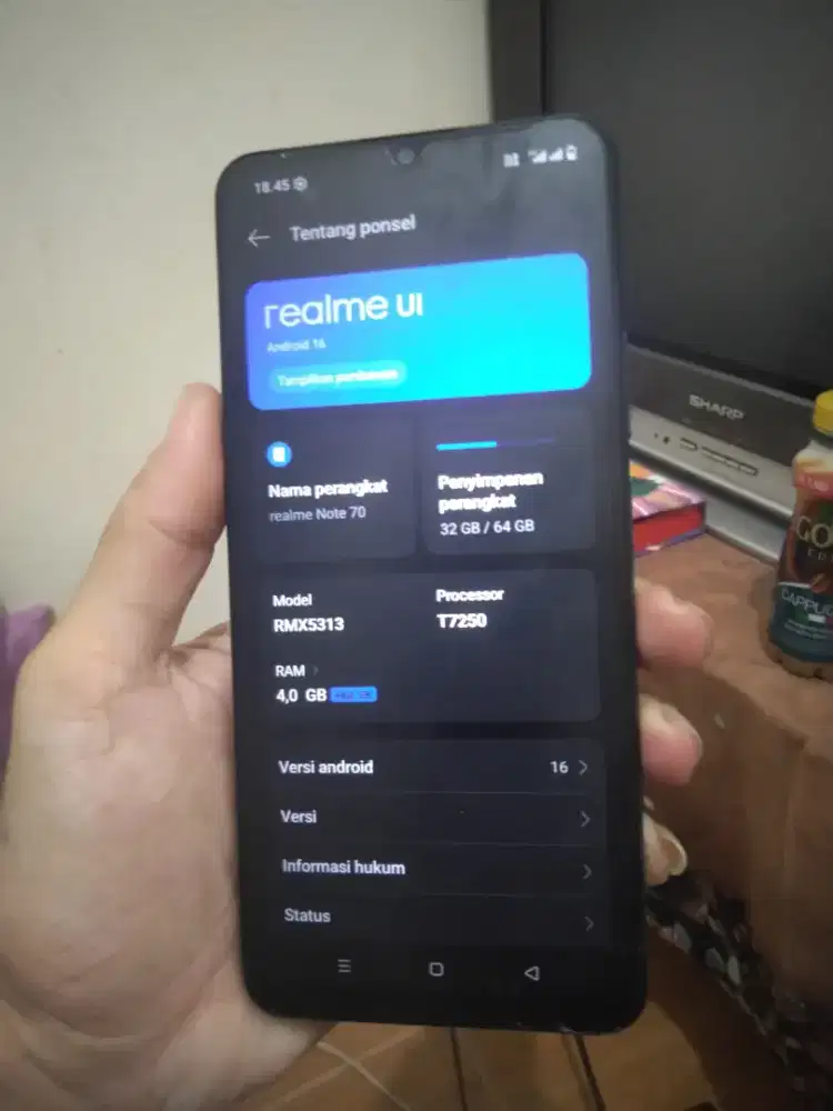Realme Note 70 4+8/64 Batangan Murah