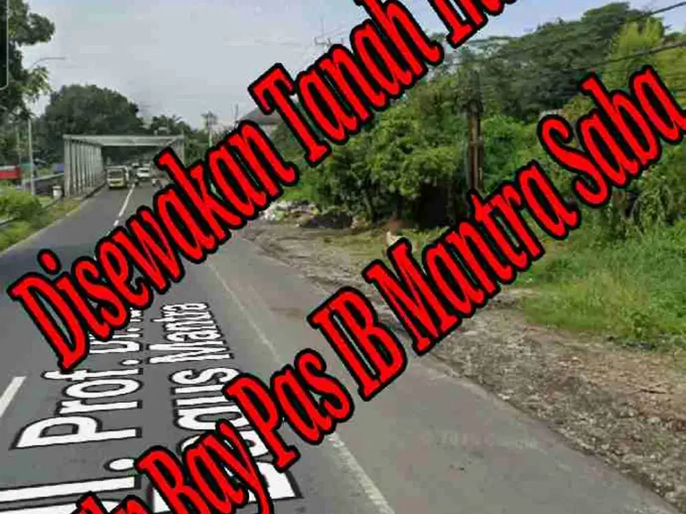 Disewakan Tanah 1ha di pinggir Jln Bay Pas IB Mantra Pering/Saba Gianyar Bali