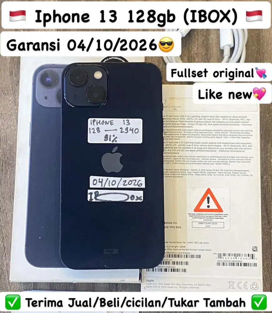Iphone 13 128 Gb Midnight ibox garansi on