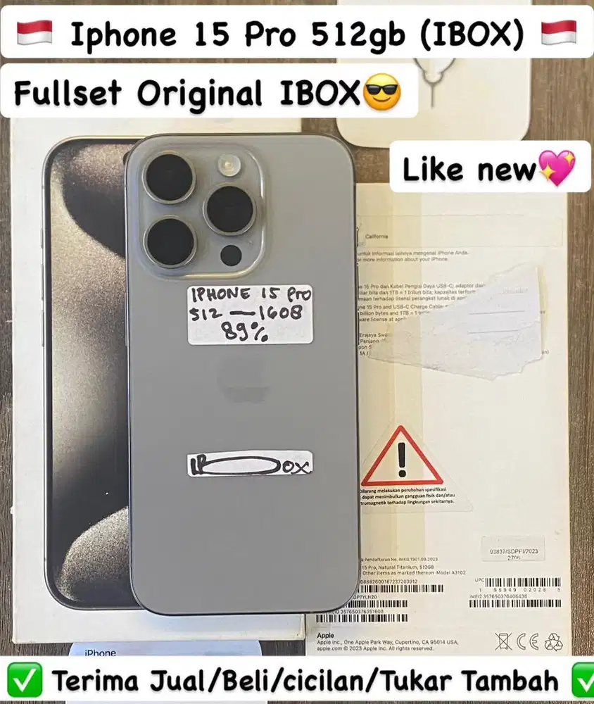 Iphone 15 Pro 512 Gb Natural Titanium ibox