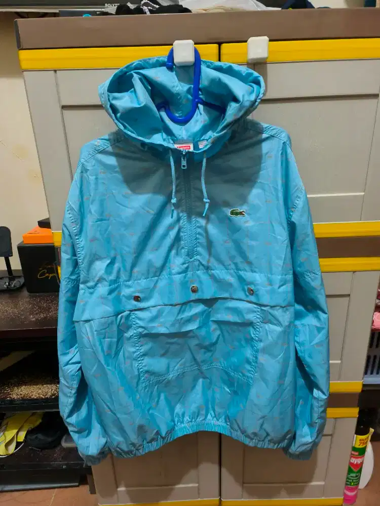 Jaket wind breaker Supreme x Lacoste