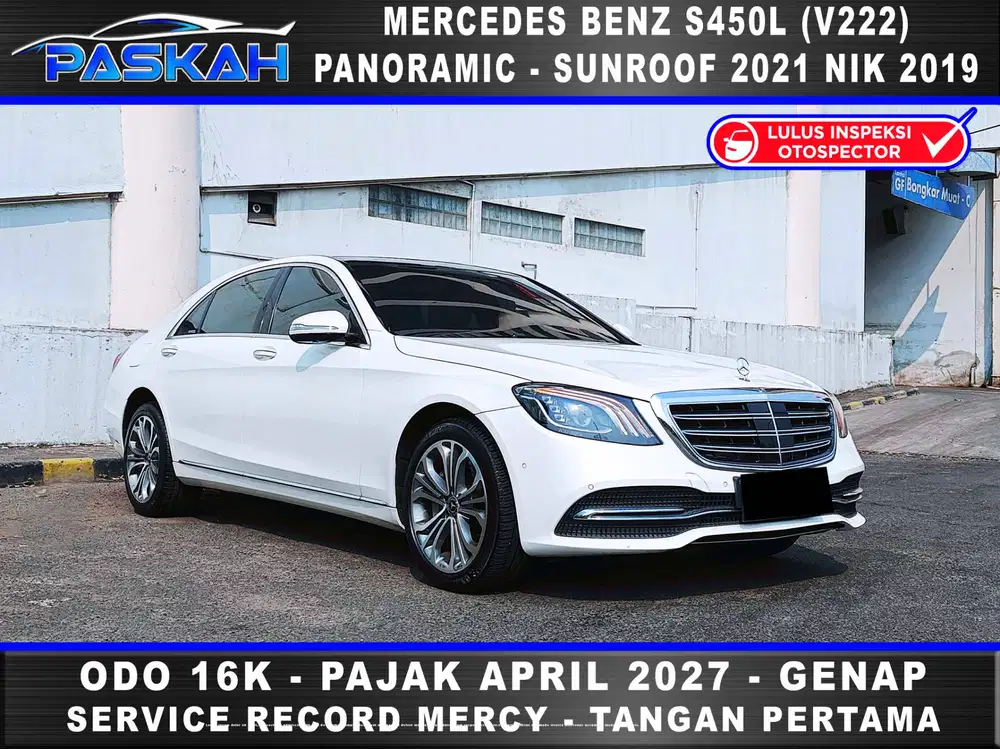 S 450 Luxury 2020 NIK 2019 S450L 2020 NIK 19 BUNGA=5% Pajak April 2027