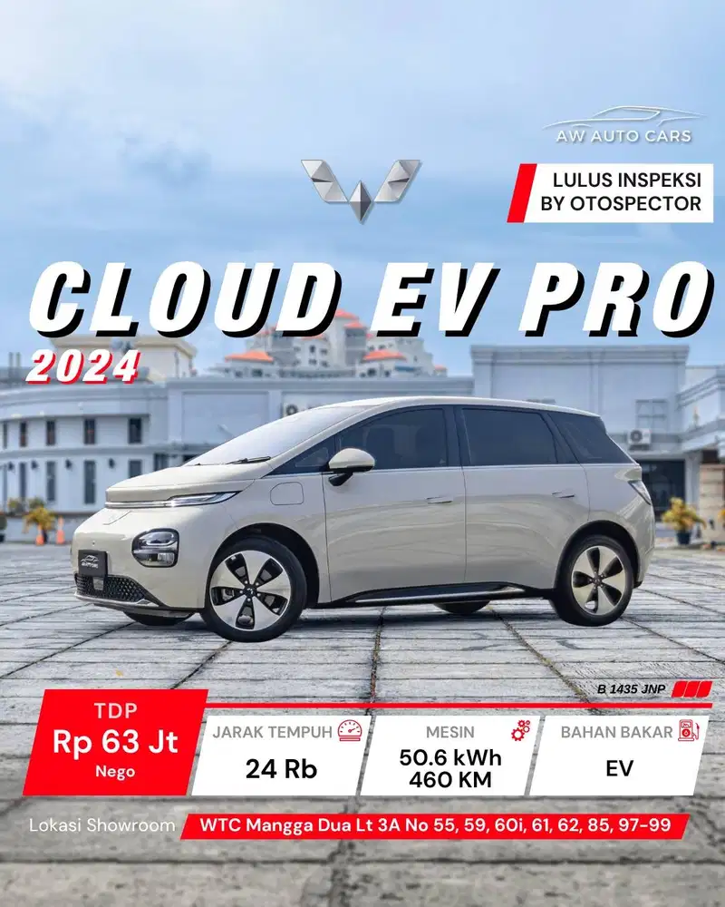 Wuling Cloud EV Pro 2024 Long Range 460km Binguo Aira Air Atto