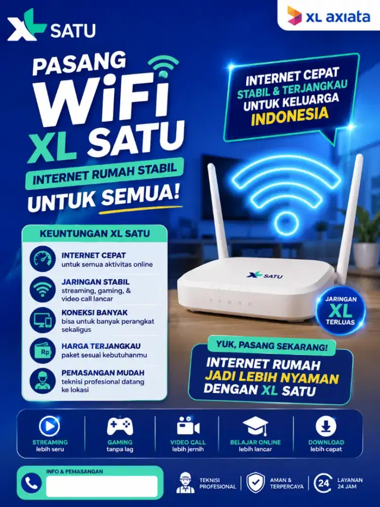 Jasa pasang baru wifi Xl Satu