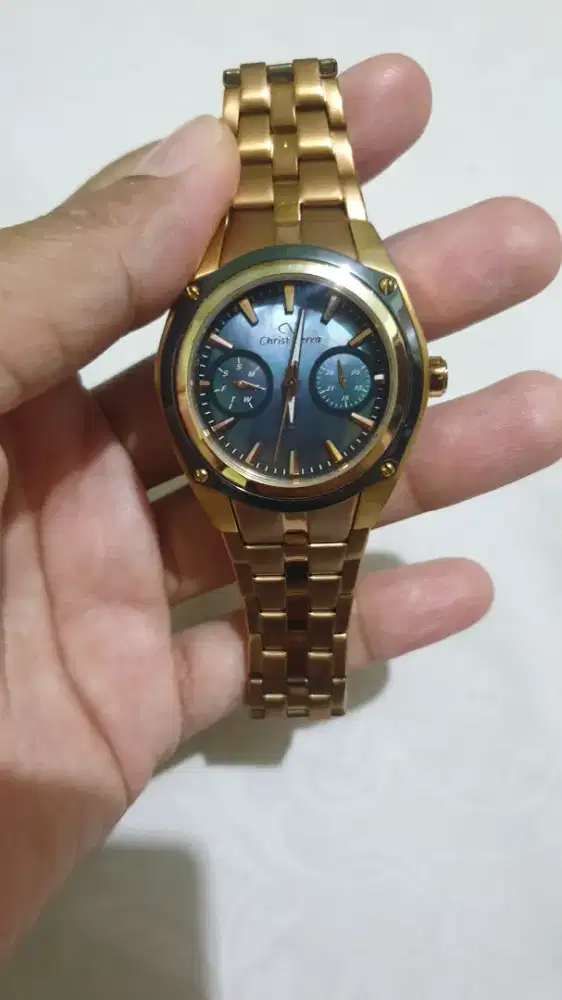 Jam tangan wanita merk christ verra stanless steel