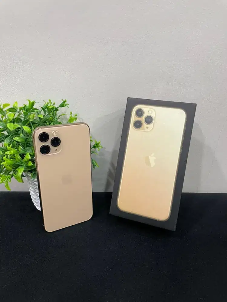 IPhone 11 Pro 256GB Gold mulus Fullset BH 100% Sinyal Permanent