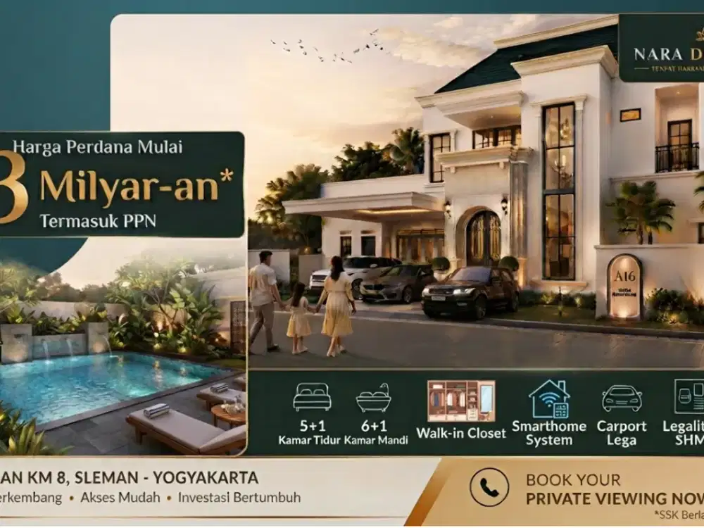 RUMAH SUPER MEWAH JOGJA BONUS PRIVATE POOL