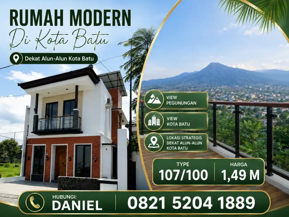 RUMAH VILLA KOTA WISATA BATU FREE FURNISH PRIVATE POOL