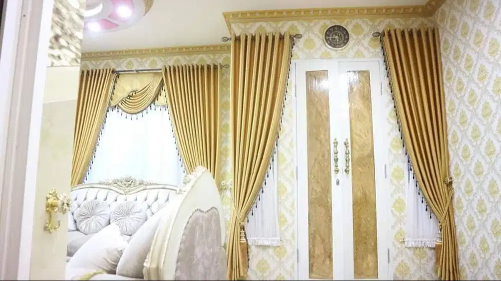 Gorden Vertikal/Vertical Blinds Roll/Roller Krey Wallpaper Dinding 3D