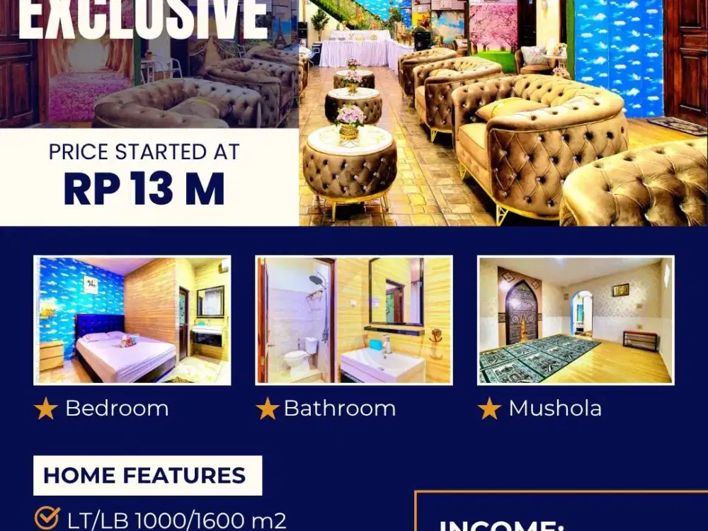 Dijual Cepat Turun Harga!!! Kost Hotel Berjalan Murah BU Harga NJOP di Bandung
