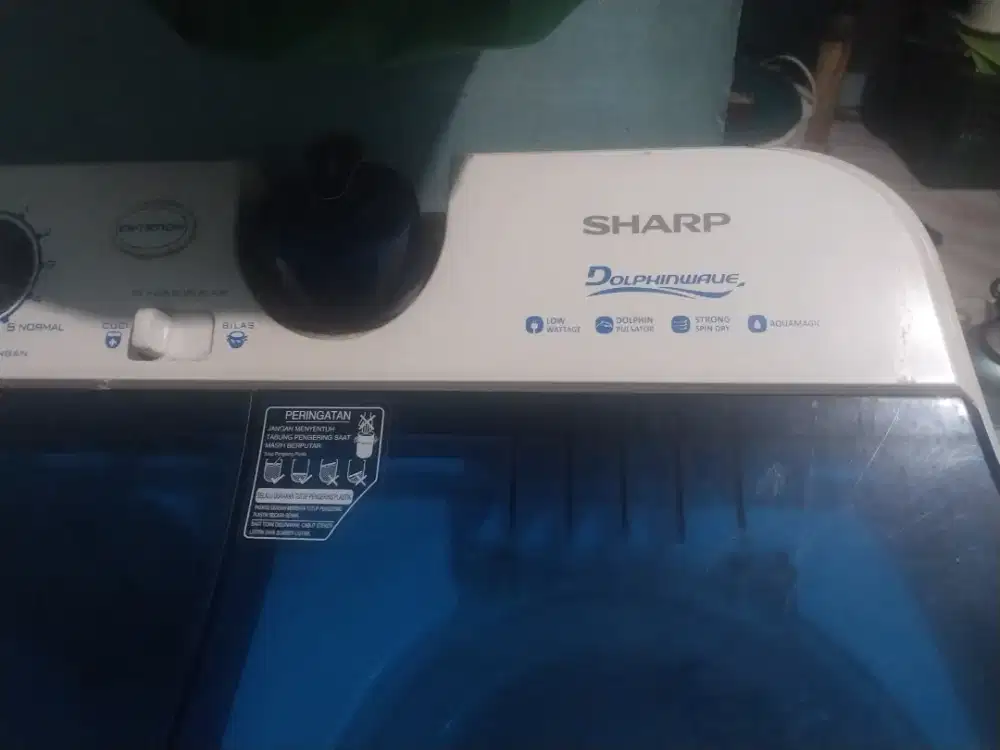 Mesin cuci 2 tbung sharp 8kg