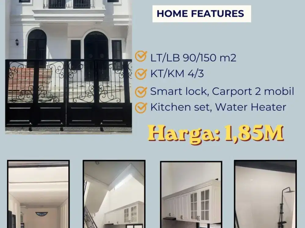 Dijual Turun Harga Rumah Baru Minimalis di Turangga Buahbatu, Dekat dengan Trans Studio Mall (TSM) Bandung