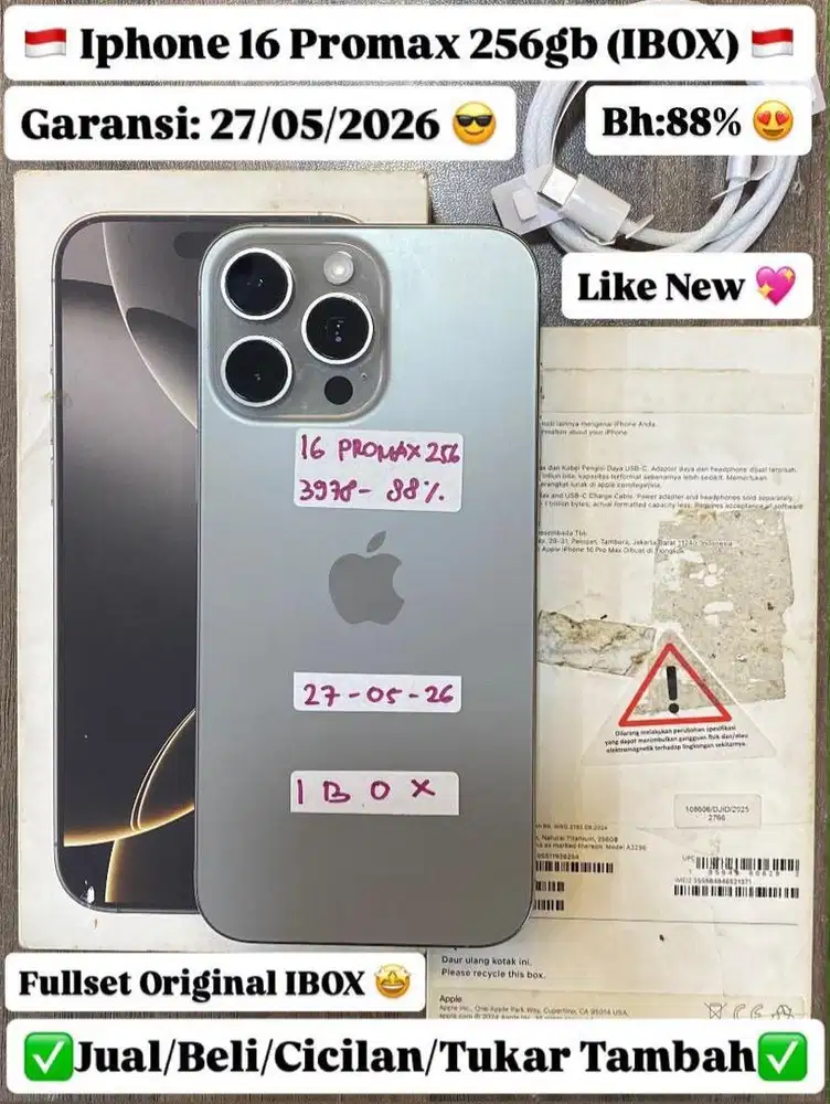 Iphone 16 Promax 256 Gb Natural Titanium ibox