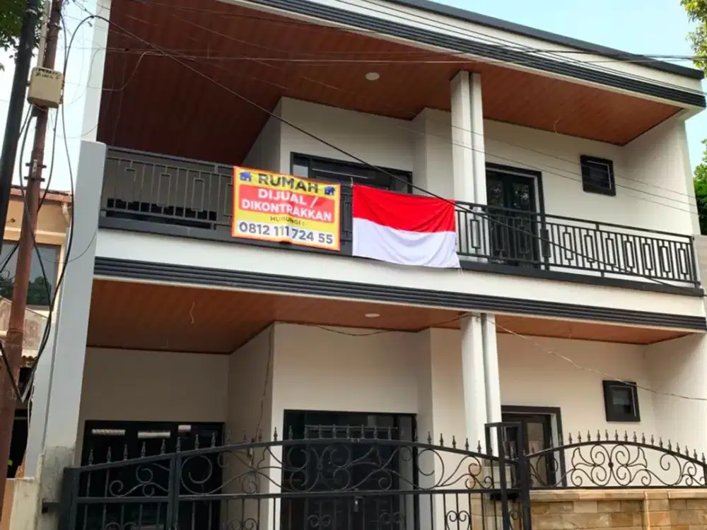 DIJUAL RUMAH 2 LANTAI DI KOMPLEK ELITE JAKAPERMAI ANTI BANJIR, JAKASAMPURNA, BEKASI BARAT, BEKASI