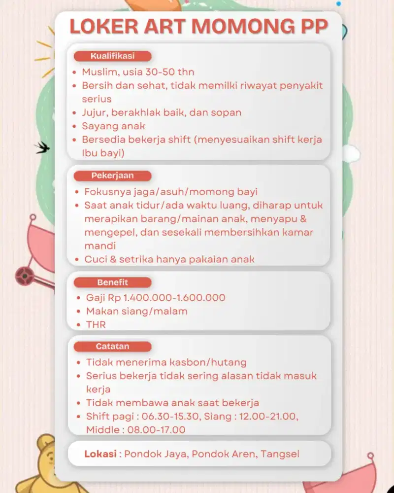 Loker ART Momong PP