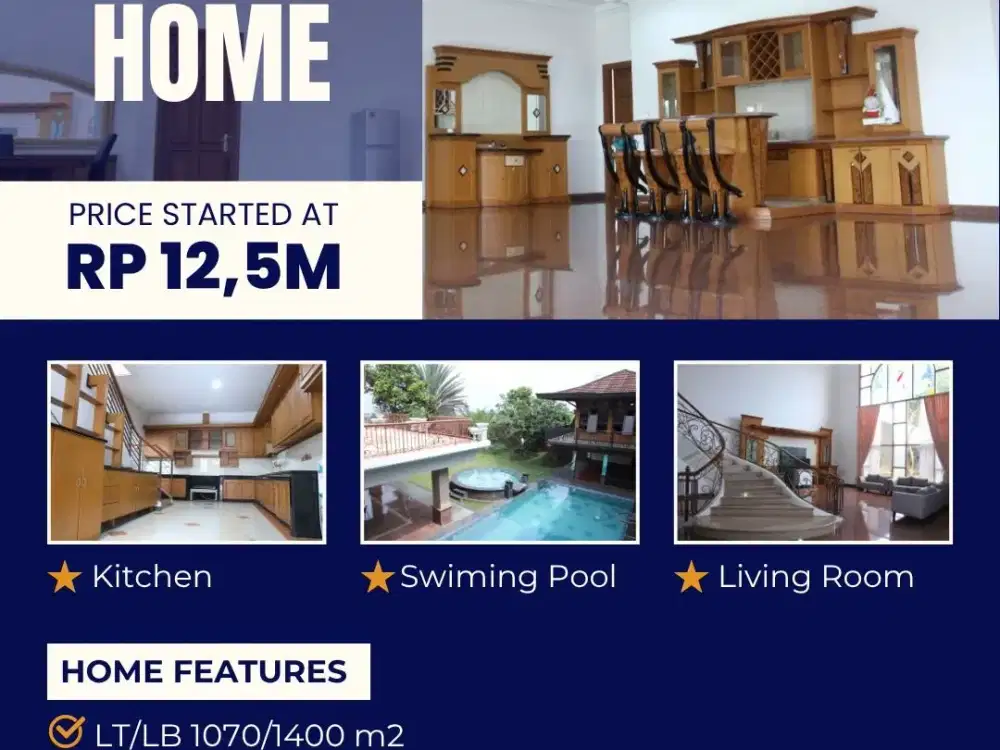 Dijual Villa Lux Turun Harga Dekat Kawasan Wisata dan Kampus di Setiabudi Kota Bandung
