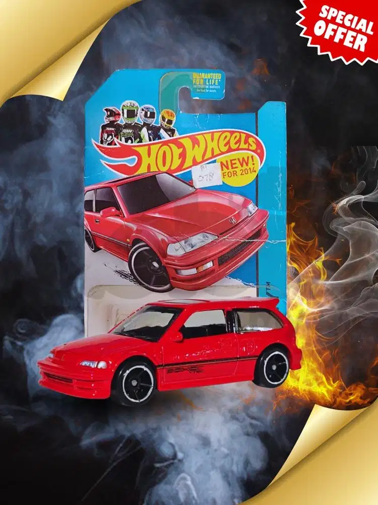 Hot Wheels Honda Civic EF Merah HW City Night Burnerz Mail-in Diecast