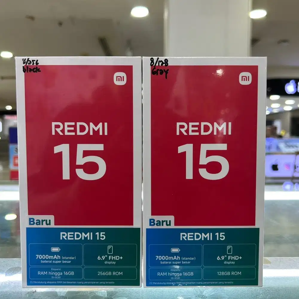 REDMI 15 8/256GB GARANSI RESMI NEW (SEGEL ORI)