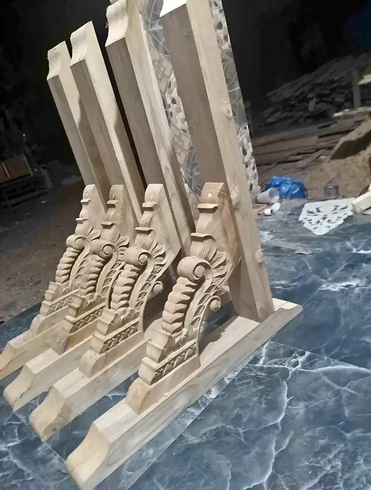 Katek konsul katek ukir material dari bahan kayu jati