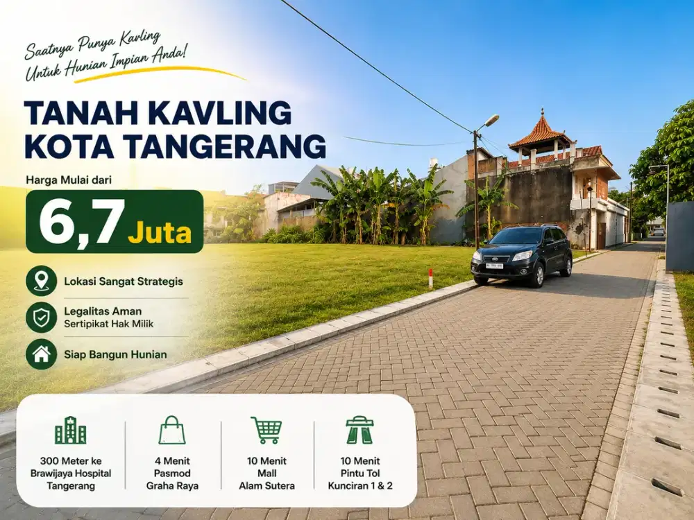 Kavling Tanah Murah Dekat Brawijaya Hospital Tangerang, SHM