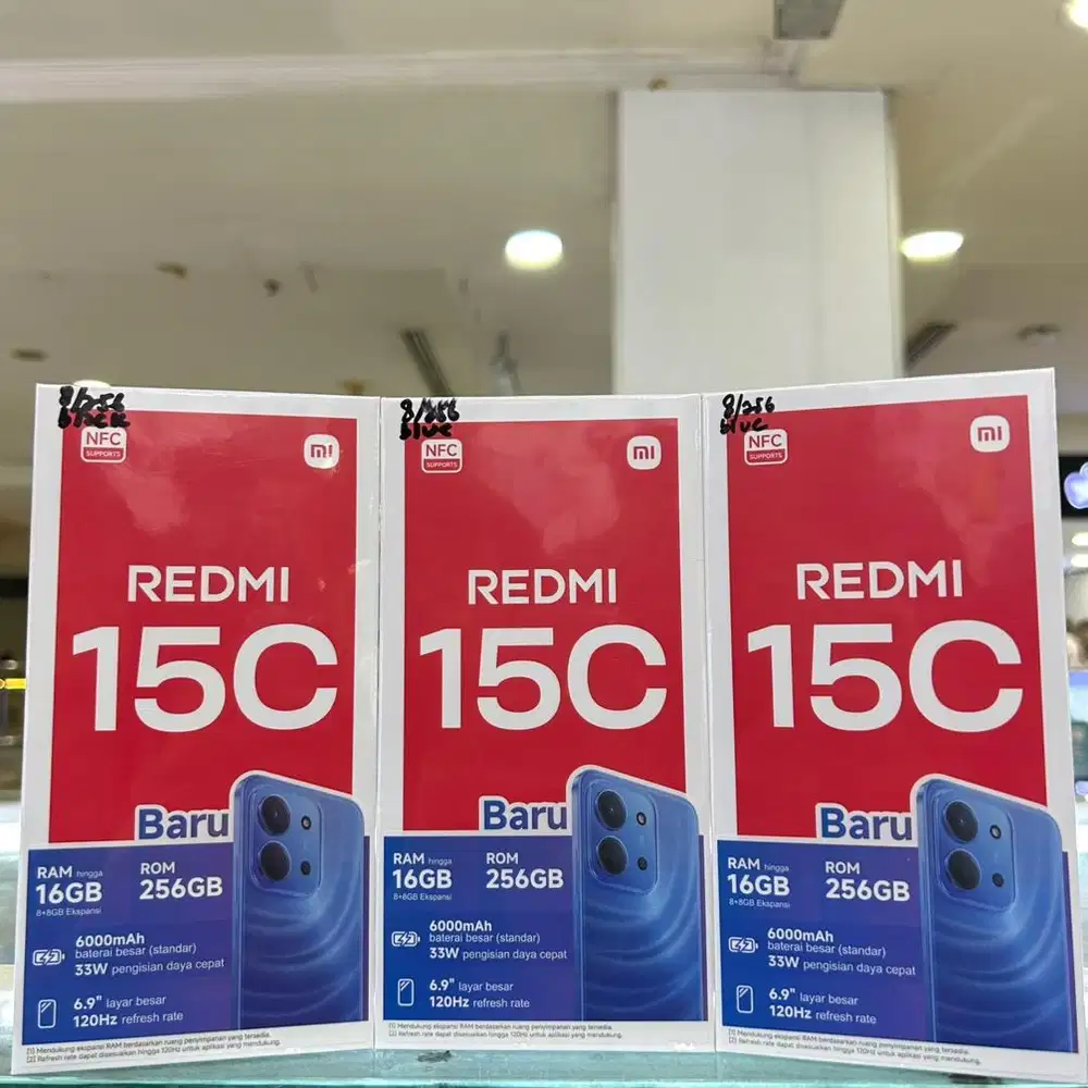 REDMI 15C 6/128GB GARANSI RESMI NEW (SEGEL ORI)