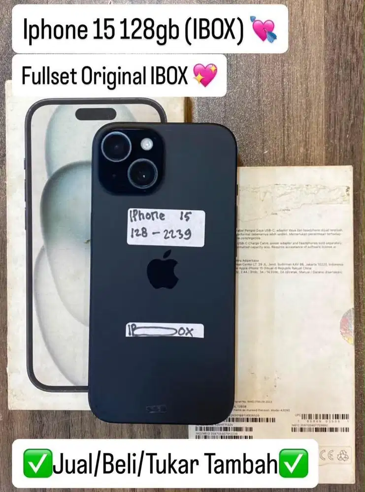 Iphone 15 128 Gb Black ibox resmi