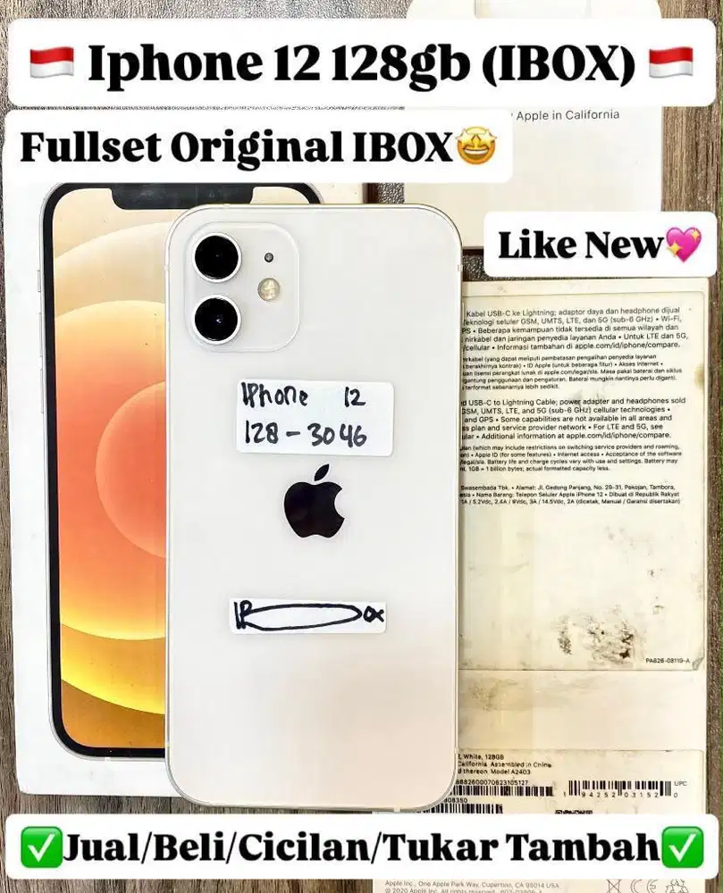 Iphone 12 128 Gb White Resmi ibox