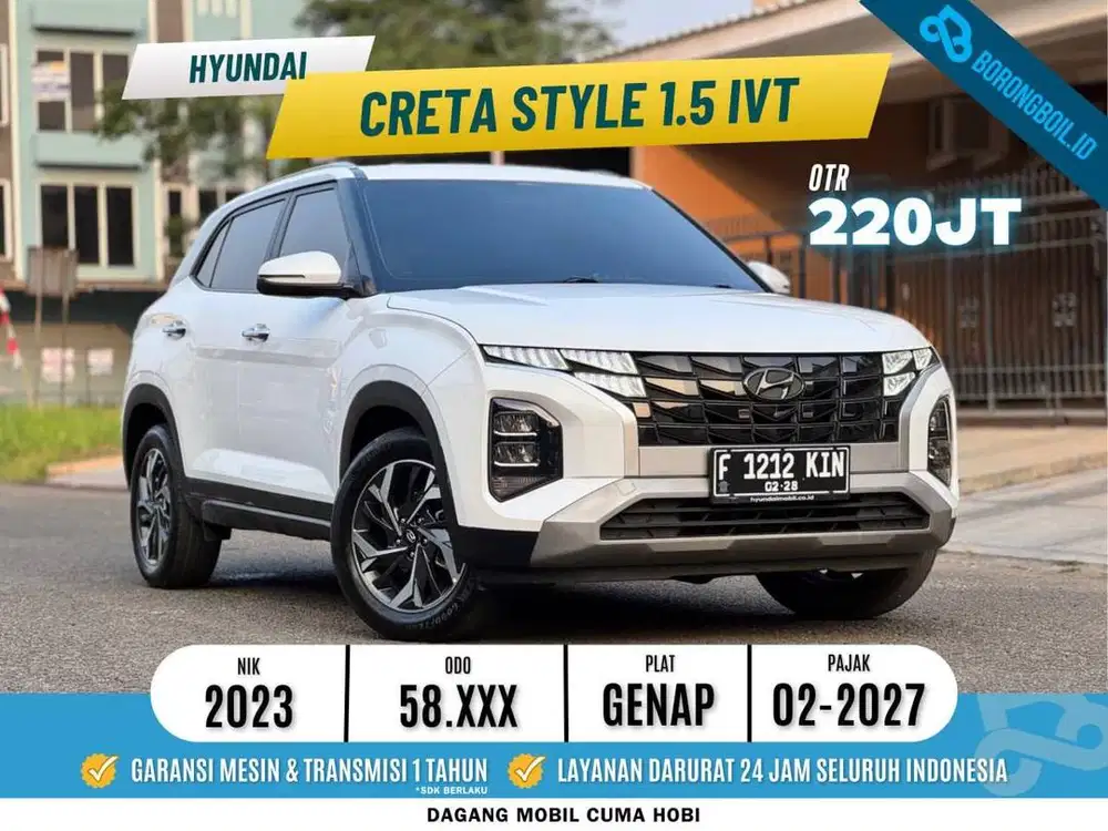 HYUNDAI CRETA STYLE 1.5 IVT 2023 PUTIH ISTIMEWA!