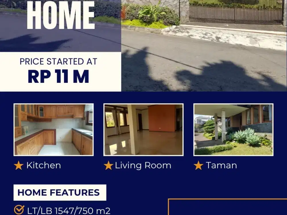 Dijual Villa, Turun Harga Rumah Besar View Bagus Dekat Kampus UPI, NHI Setiabudi Bandung