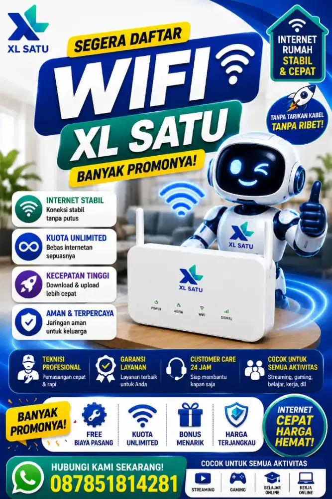 Jasa pasang baru wifi Xl Satu/ First Media