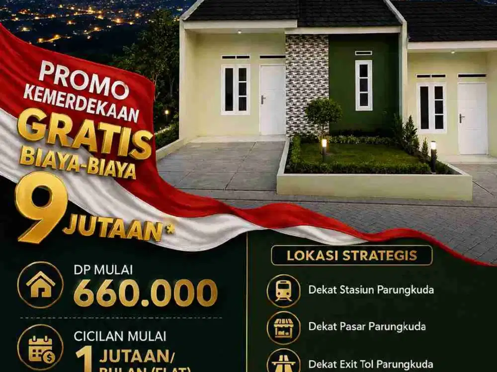Rumah Siap Huni Strategis Dekat Exit Tol Parungkuda