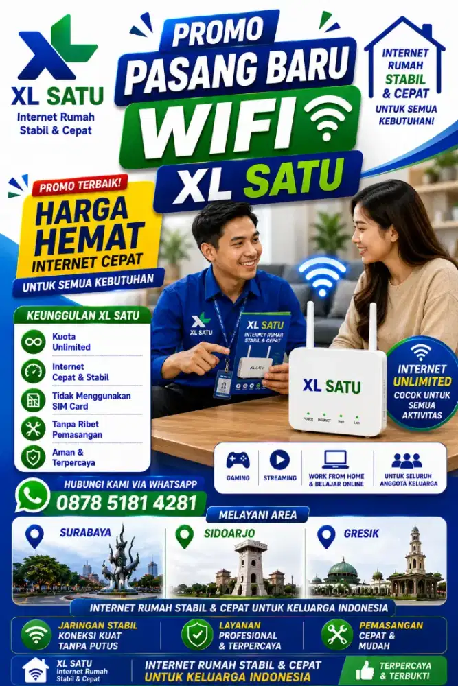 Promo pasang baru wifi Xl Satu/ First Media