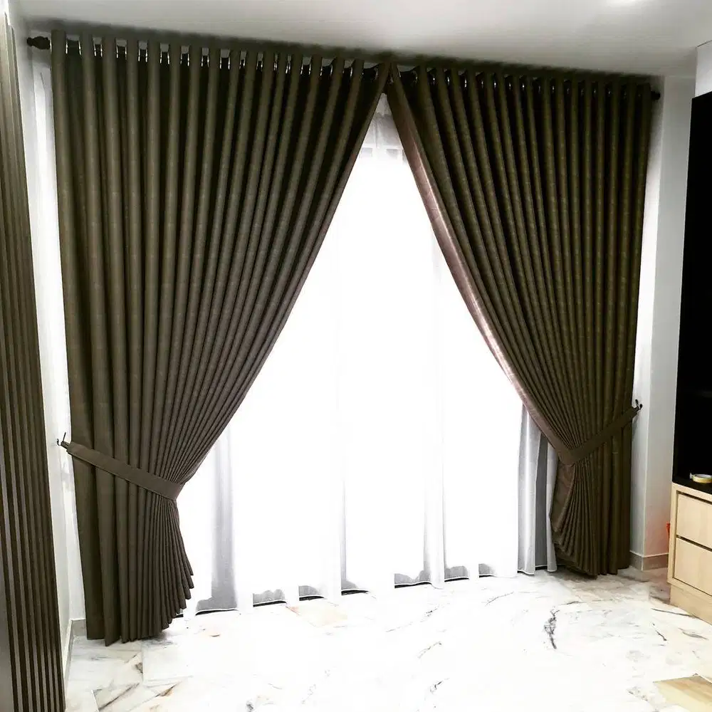 Menerima Pemasangan Gorden Wallpaper Dinding 3D Gordyn Hordeng Korden
