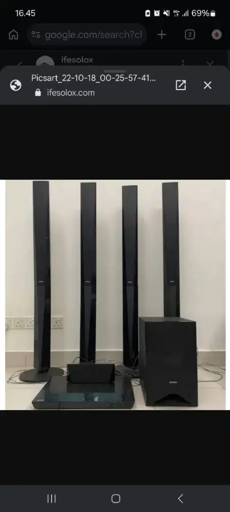 Speaker Sound Bar Sony Home Teather Dolby 5.1 Channel BDV E6100