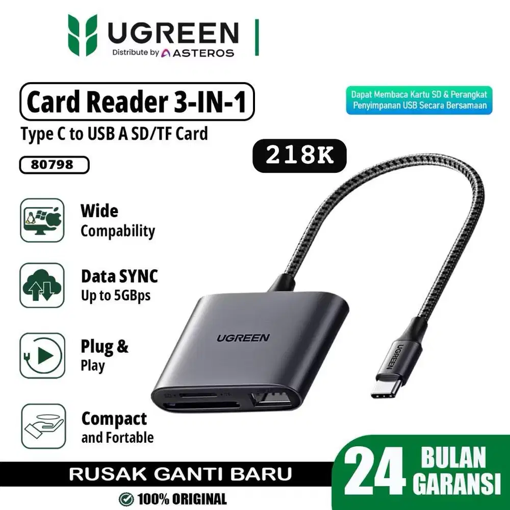 UGREEN CARD READER 3in1