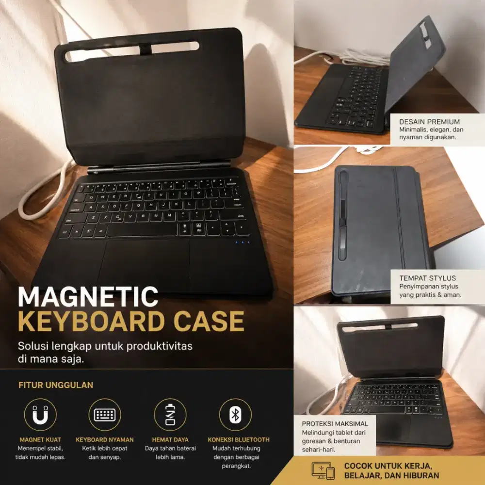 Floating Keyboard Case Samsung Tab S Series (Preloved)