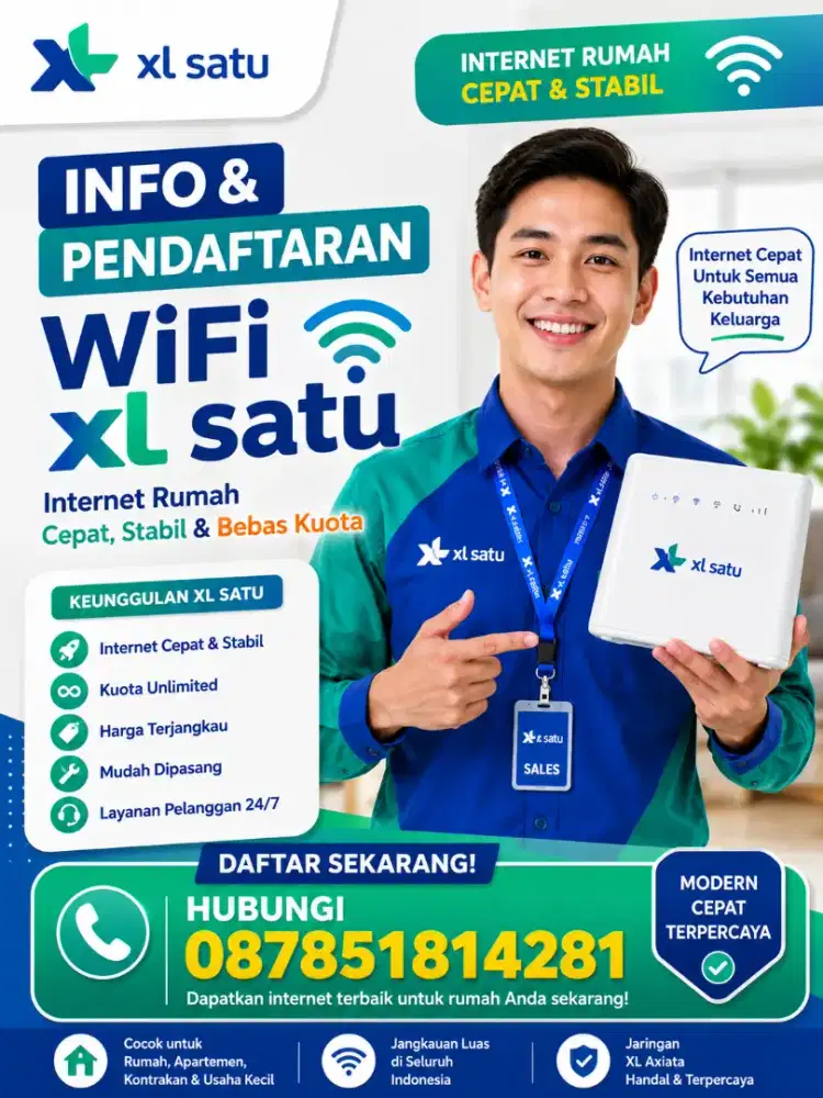 Melayani pasang baru wifi Xl Satu/ First Media