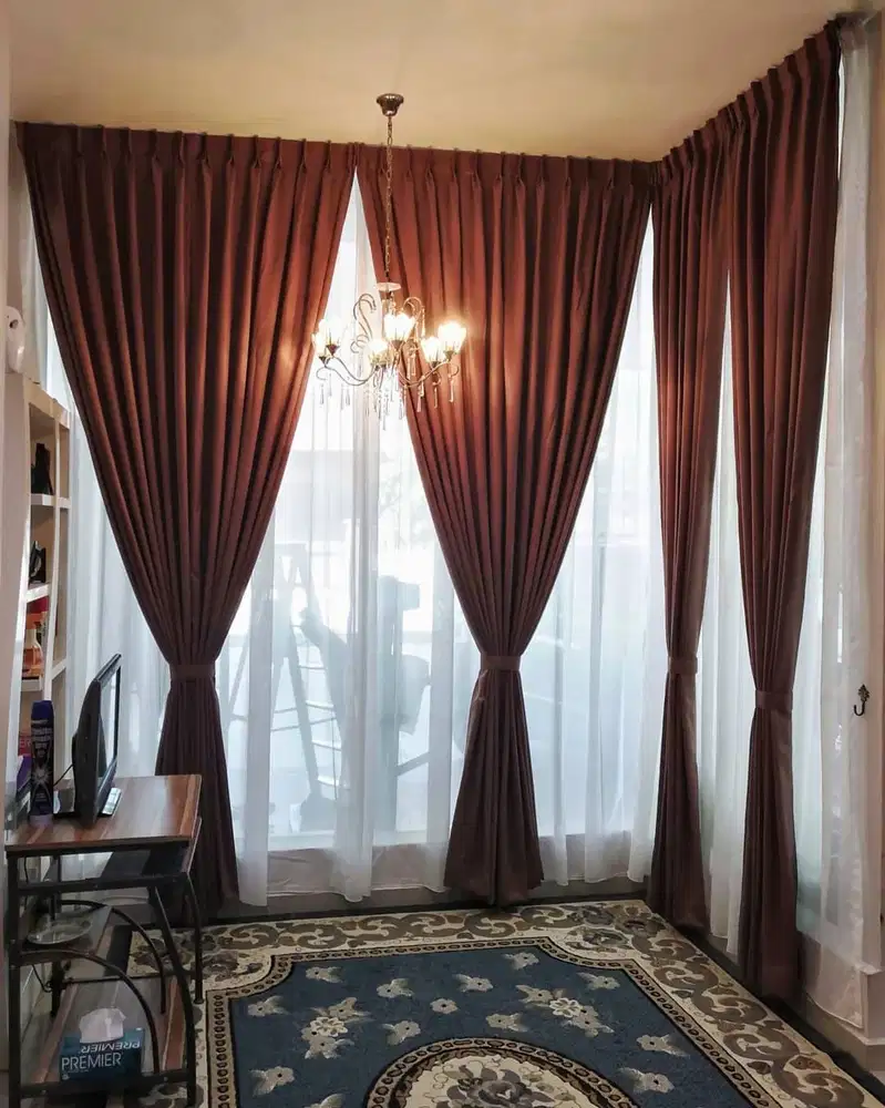 Jasa Pasang Gorden Custom Wallpaper Dinding 3D Gordyn Hordeng Korden