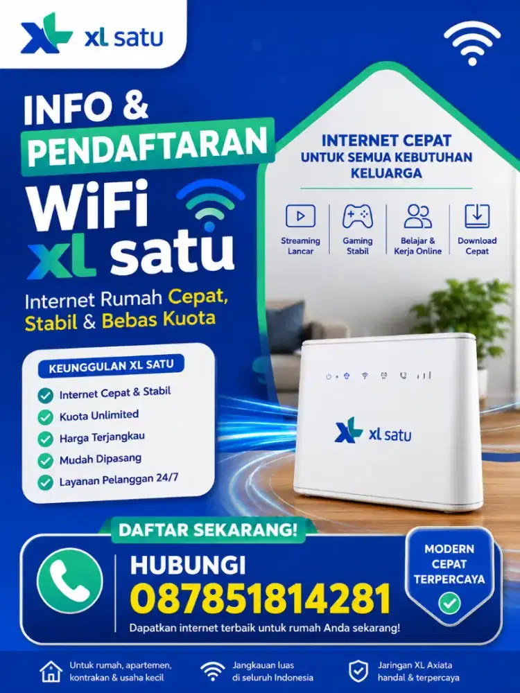 Jasa pasang baru wifi Xl Satu
