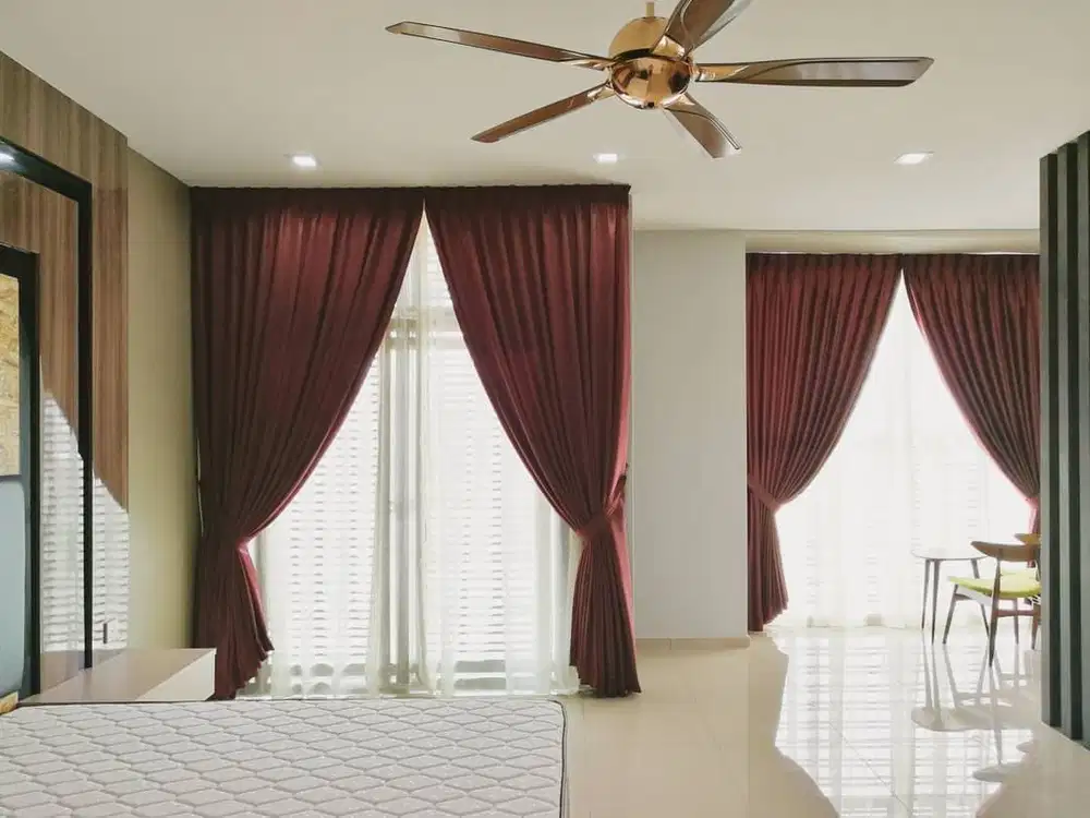 Jasa Pasang Gorden Custom Wallpaper Dinding 3D Gordyn Hordeng Korden