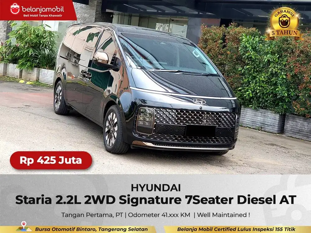 [ GARANSI 5TH ] Hyundai Staria 2.2L 2WD Signature Diesel AT 2022/2023