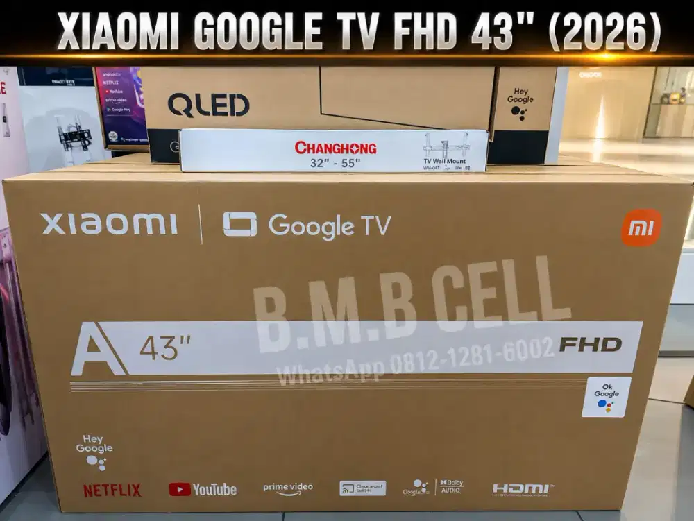 Xiaomi Google Tv Full HD Digital 43 inchi. Baru. Garansi Resmi Xiaomi