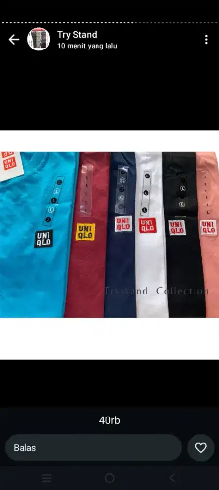 Kaos warna cerah