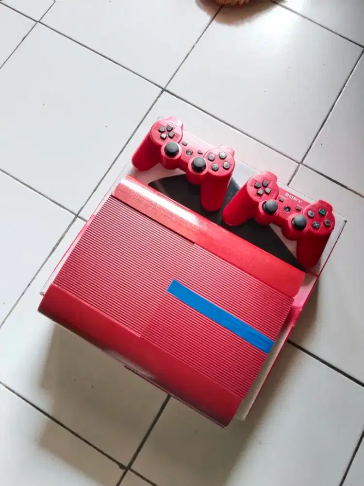 Ps3 superslim 500gb spesial red fullset