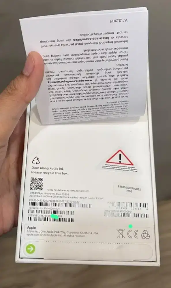 Iphone 15 128GB IBOX Blue