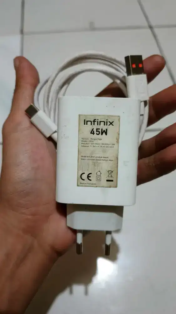 Charger original infinix 45watt