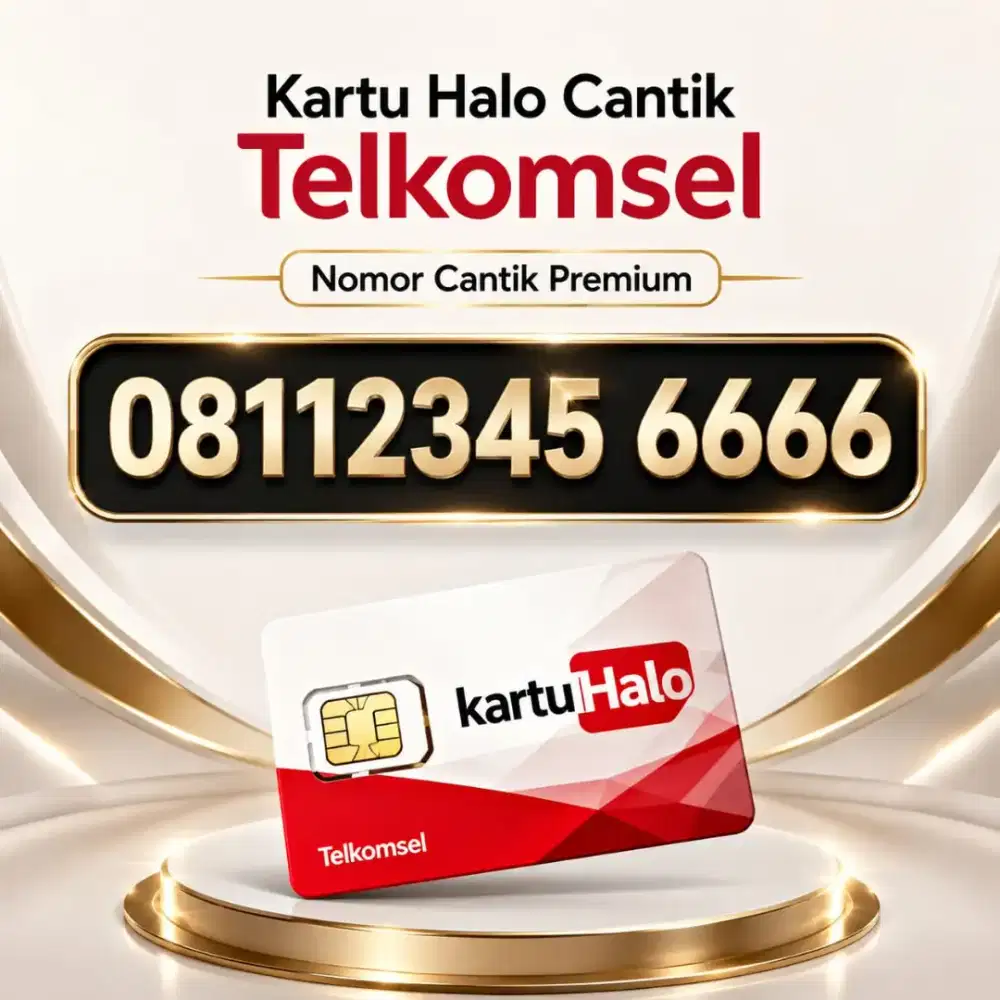 Kartu halo cantik nomor cantik telkomsel 123456