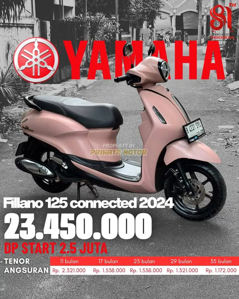 CREDIT DP MULAI 2.5 JUTAA GRAND FILANO 125 CONNECTED 2024 !!!
